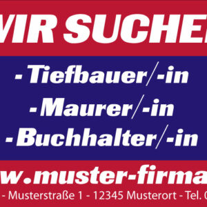 Bauzaunbanner „Stellenangebot“