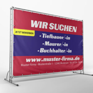 Bauzaunbanner „Stellenangebot“