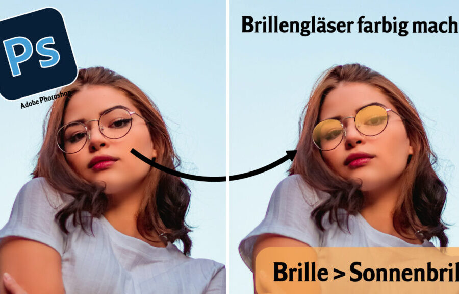 Brillengläser färben in Photoshop | Brille zu Sonnenbrille