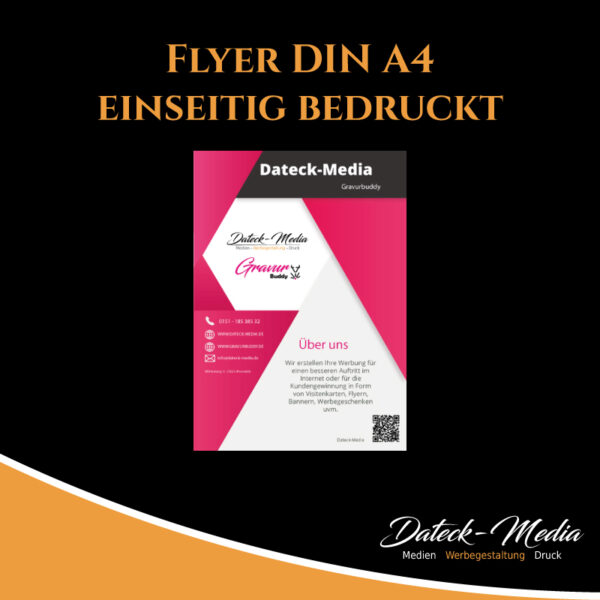 Flyer DIN A4 einseitig bedruckt