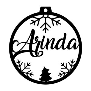 Personalisierte Laserdatei „Arinda“ Weihnachtsschmuck