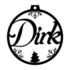 Personalisierte Laserdatei „Dirk“ Weihnachtsschmuck