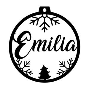 Personalisierte Laserdatei „Emilia“ Weihnachtsschmuck