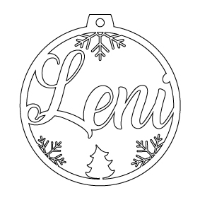 Personalisierte Laserdatei "Leni" Weihnachtsschmuck
