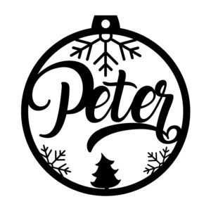Personalisierte Laserdatei „Peter“ Weihnachtsschmuck