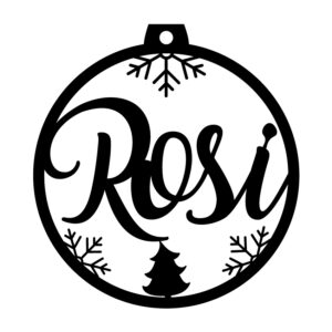 Personalisierte Laserdatei Lightburn „Rosi“ Weihnachtsschmuck