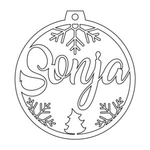 Personalisierte Laserdatei "Sonja" Weihnachtsschmuck