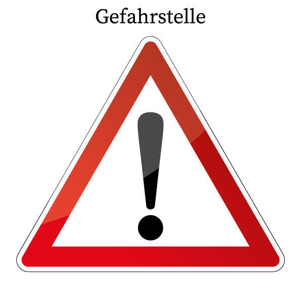 Verkehrszeichen Gefahrenstelle Vektordatei kostenlos