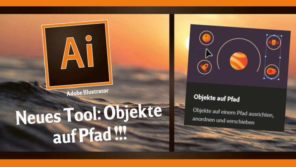 Objekte auf Pfad – Adobe Illustrator- Neues Tool