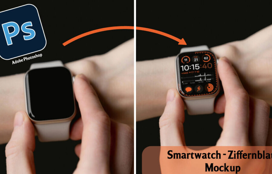 Smartwatch Mockup in Adobe Photoshop | Ziffernblatt wechseln