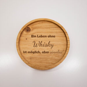 Untersetzer aus Holz – Eiche mit Whisky-Sprüchen