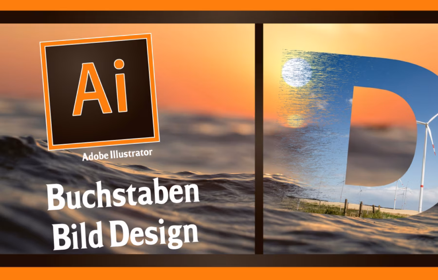 Text Effekt in Adobe Illustrator | Buchstaben Effekt mit Hintergrund