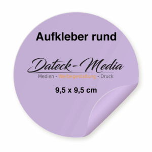 Aufkleber rund 9,5 cm x 9,5 cm