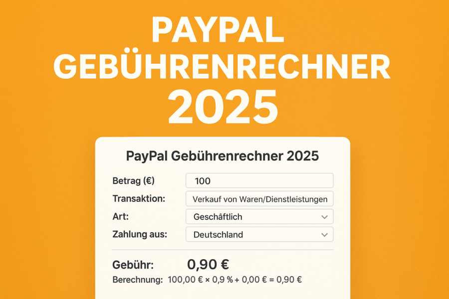 PayPal Gebührenrechner 2025 – So berechnest du deine Kosten live
