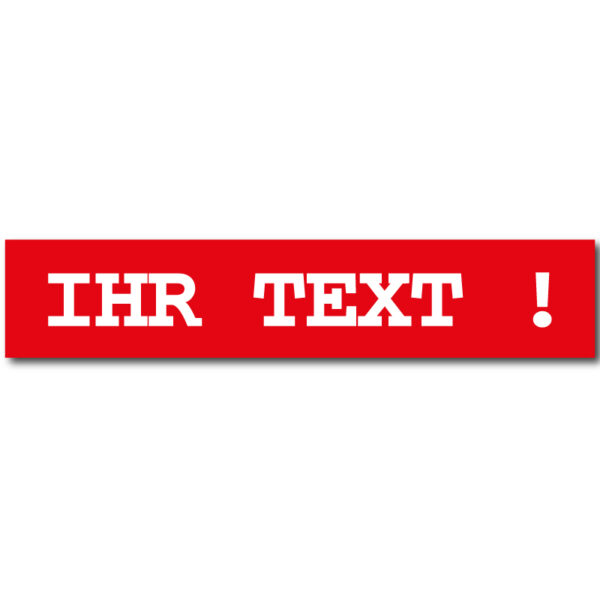 Überleger individuell 40 x 8 cm – PET-Folie weiß matt, statisch haftend