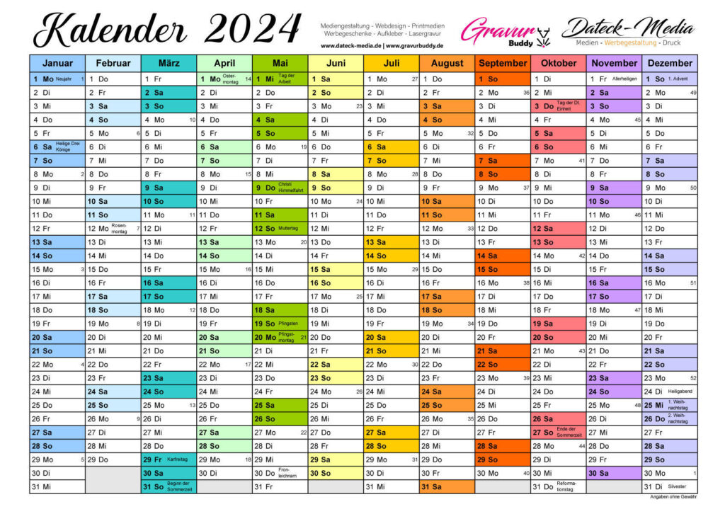 Kalender 2024 PDF