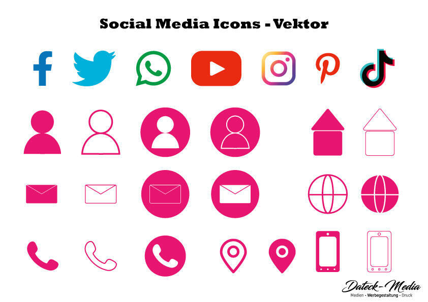 Social-Media-Icons Vektor