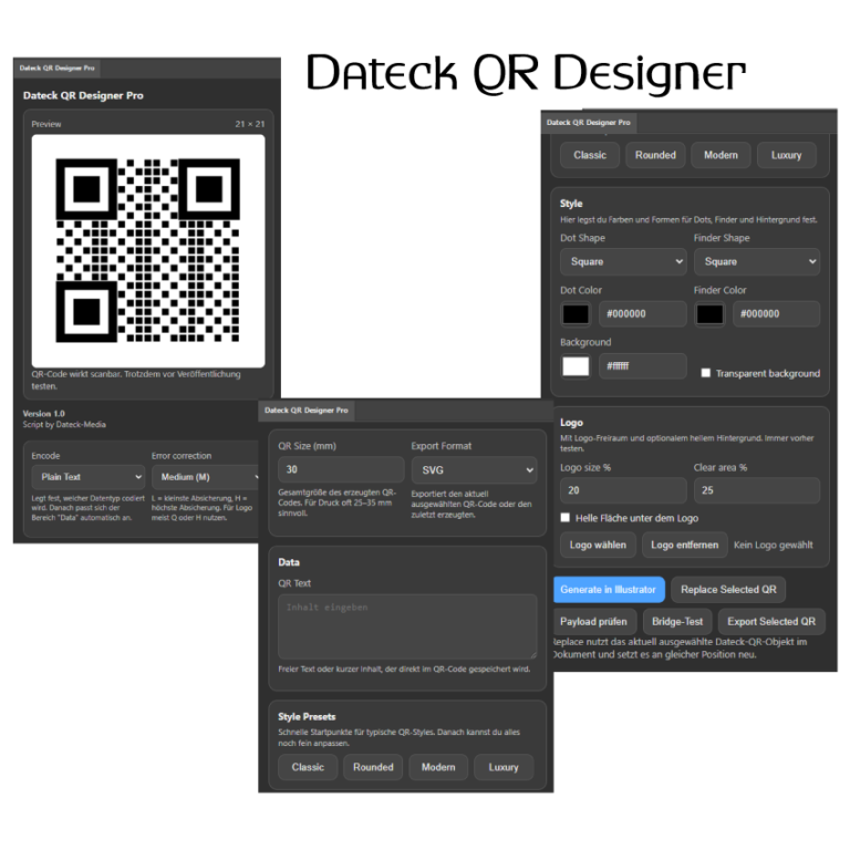 Dateck_QR_Designer QR Code Generator Illustrator