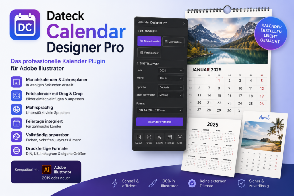 Kalender in Adobe Illustrator erstellen – schnell & professionell