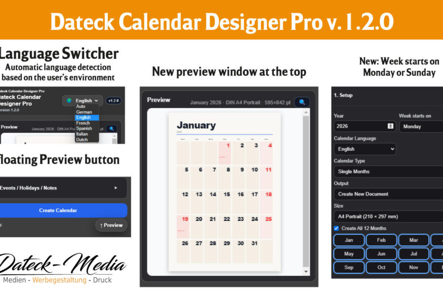 Dateck Calendar Designer Pro