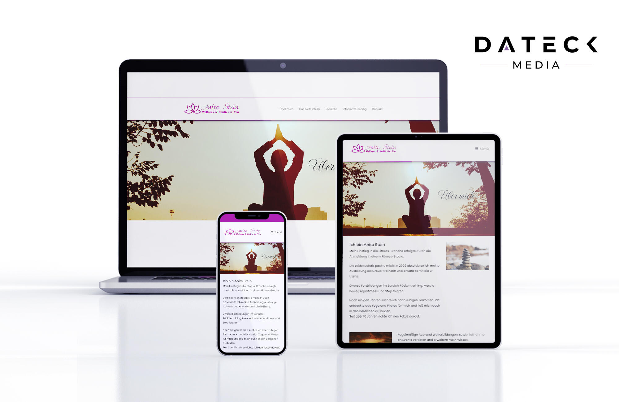 Homepagegestaltung für Anita Stein – WordPress Webdesign