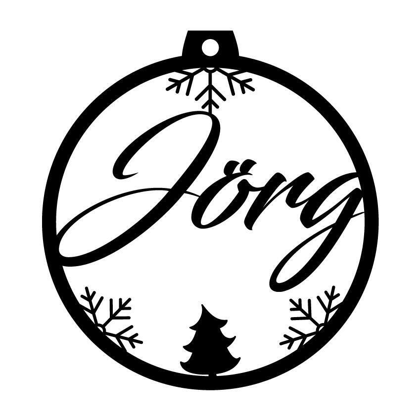 Personalisierte Laserdatei "Jörg" Weihnachtsschmuck – Bild 2