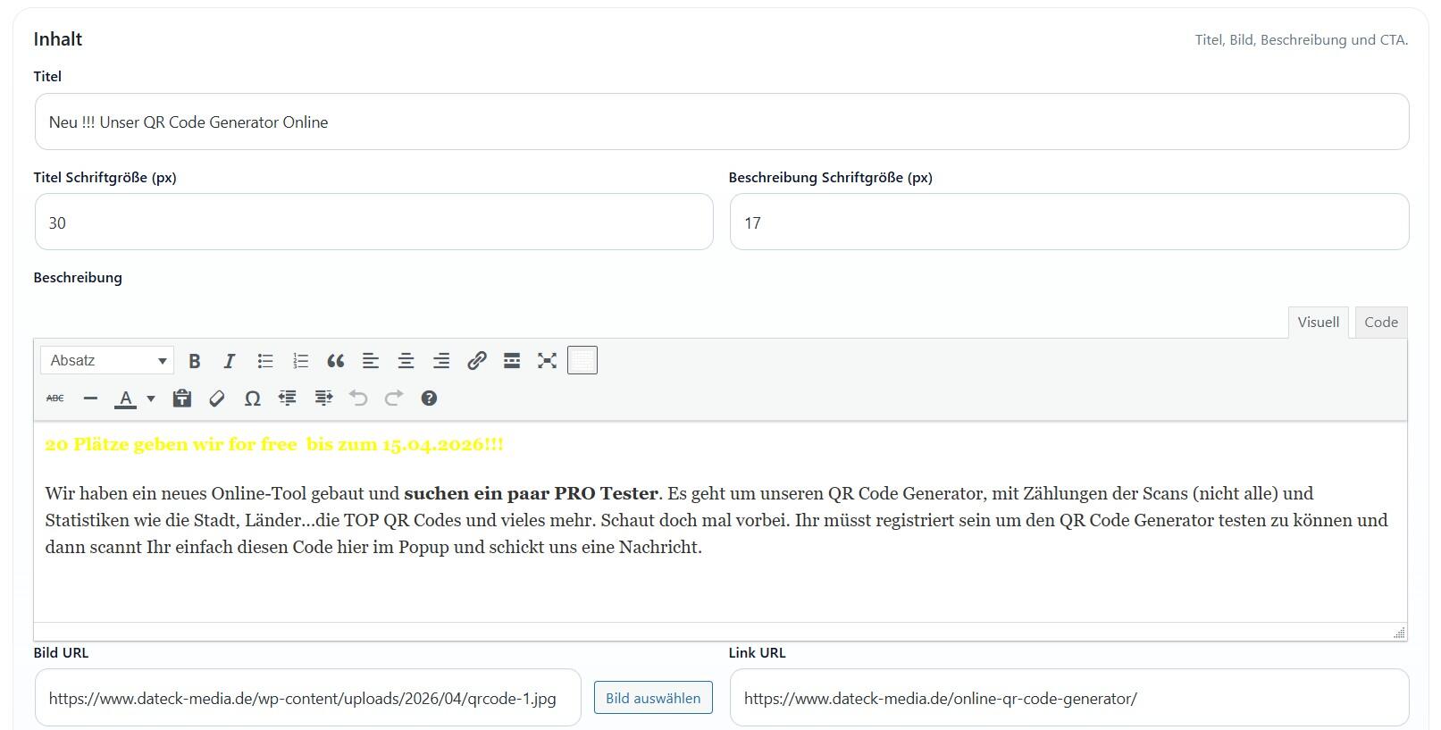 Dateck Popup Pro - Popup Wordpress Plugin – Bild 7