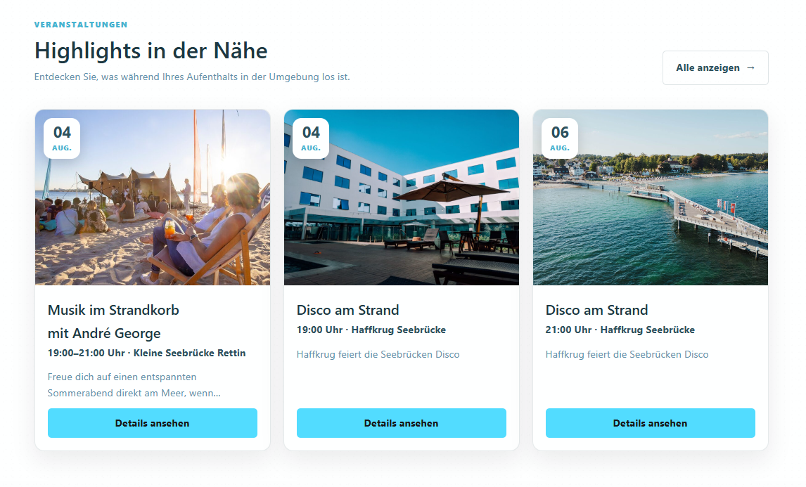 Veranstaltungen und Umgebung